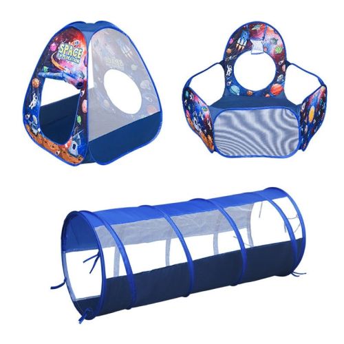 Underwater World Children's Tent Three-piece Marine Cartoon Ball Pool Tunnel Three-in-one Children's Tent