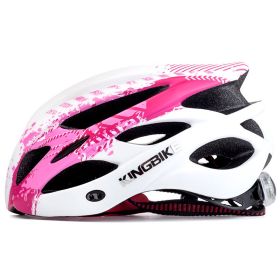 Sunscreen With Rear Taillight Warning Riding Helmet (Option: Pink-One Size)