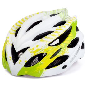 Sunscreen With Rear Taillight Warning Riding Helmet (Option: Green-One Size)