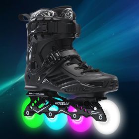Inline Skates For Men And Women (Option: Black full flashing wheel-46)