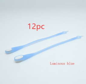 Silicone Elastic Multi-size Horn-shaped Shoelaces (Option: Luminous blue)