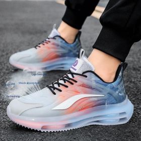 Fashion Outdoor Large Size Men's Casual Sneakers (Option: Gray Orange-45)