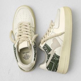 Men's Canvas Heightening Breathable All-match Sports Shoes (Option: Beige Internal Increase-43)