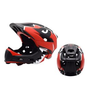 Children's Balance Bike Helmet Bicycle Riding Sports Protective Gear Sliding Scooter Full Face Helmet (Option: Red-One Size)