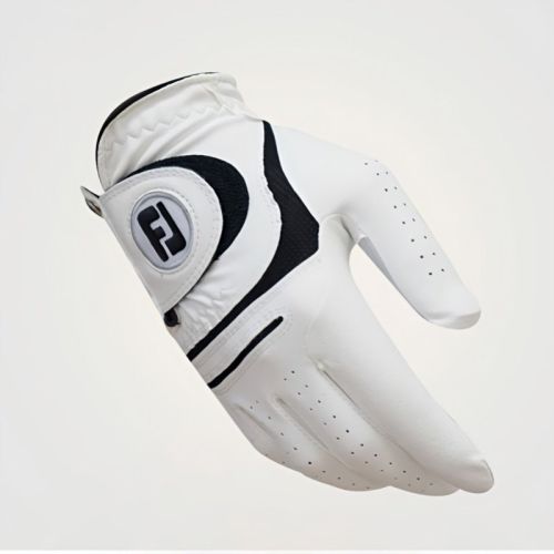 Men's White Golf Gloves; PU Wear-resistant Breathable Gloves For Left & Right Hands; Sports Clothing & Equipment
