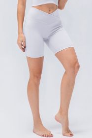 Slim Fit V-Waistband Sports Shorts (Color: White)
