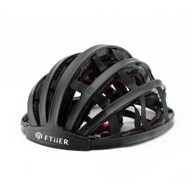 Ultralight Folding Bicycle Helmet Portable Road Bike Mountain Bike Outdoor Sports Mountain Hiking Equipment (Option: Black-L)