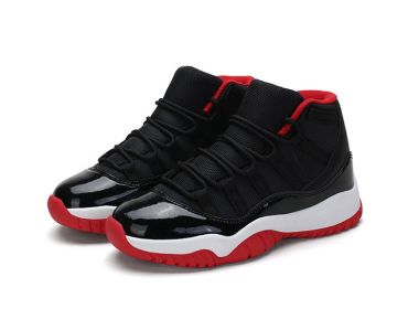 Breathable Sneakers With Mesh Surface For Children (Option: Black red-43)