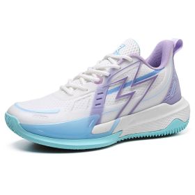 Unisex Shoes Mesh Basketball Shoes Breathable Fashion Luminous Wear-resistant Non-slip Trendy Training Sneakers (Option: ICE Blade-36)