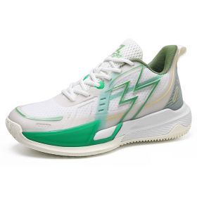 Unisex Shoes Mesh Basketball Shoes Breathable Fashion Luminous Wear-resistant Non-slip Trendy Training Sneakers (Option: Santan Yin Yue-46)