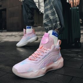 Luminous High-top Basketball Shoes (Option: Pink-40)